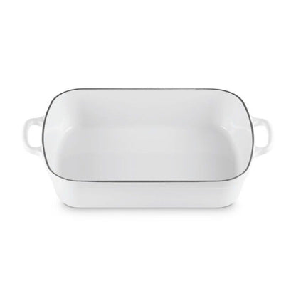  Le Creuset 5.25 Qt. Rectangular Signature Cast Iron Roaster | White