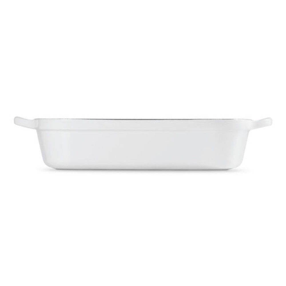  Le Creuset 5.25 Qt. Rectangular Signature Cast Iron Roaster | White