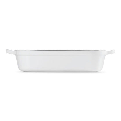  Le Creuset 5.25 Qt. Rectangular Signature Cast Iron Roaster | White