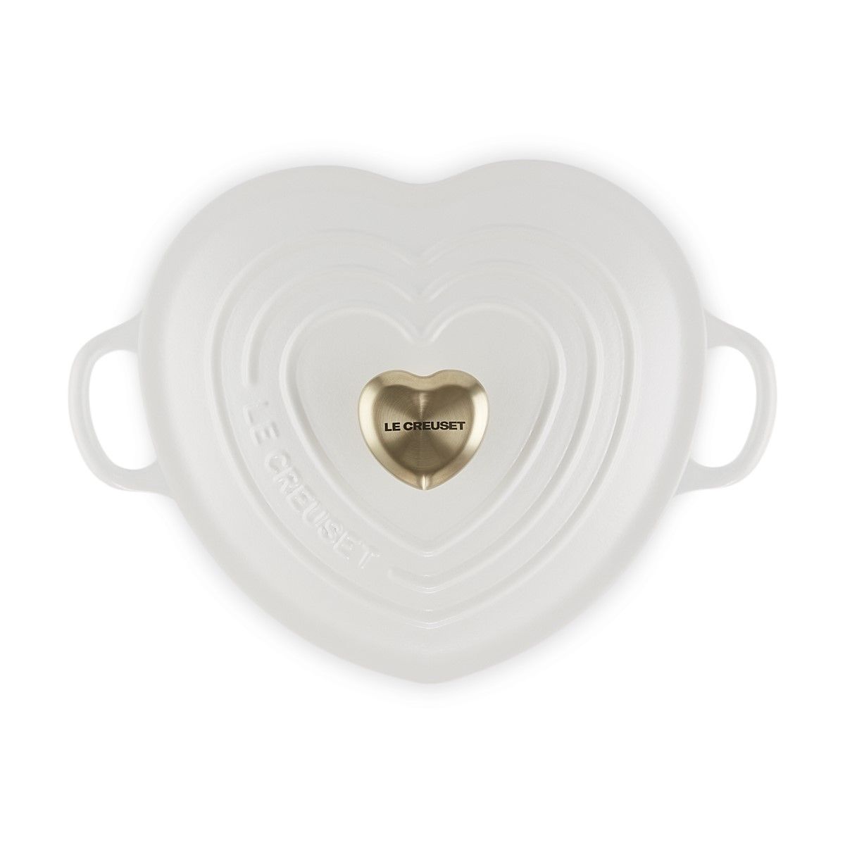  Le Creuset 1.25 Qt. Shallow Heart Dutch Oven |White