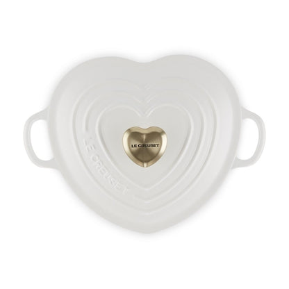  Le Creuset 1.25 Qt. Shallow Heart Dutch Oven |White
